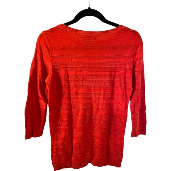 Banana Republic Factory lightweight 3/4 sleeve sweater. Size M. Red. - Picture 9 of 15